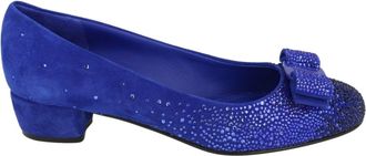 Ferragamo Vara Crystal-Embellished Pumps - Narrow Width