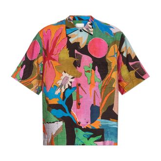 Paul Smith Short Sleeve Shirts, male, Multicolor, Size: L Patterned Shirt