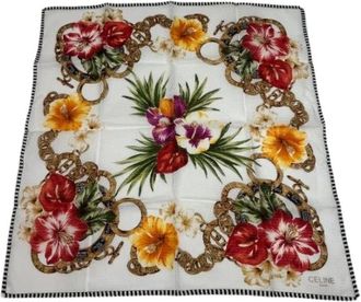 Celine Pre-owned Scarves, female, Multicolor, Size: ONE SIZE Pre-owned Silk Scarf