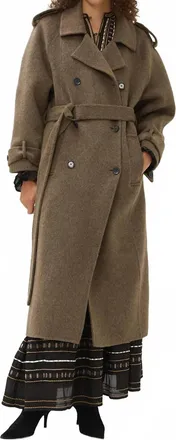 Maria Cher Byrne Cicero Long Coat In Army