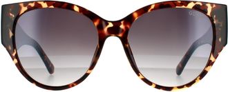 Guess Raad zonnebril GF6118 52C Dark Havana Smoke Mirror