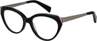 Yohji Yamamoto Zwarte Cat Eye Optische Frames - unisex - Brillen - Zwart - ONE Size - Accessoires