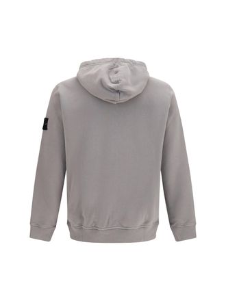 Stone Island Zip Cotton Hoodie - Gray
