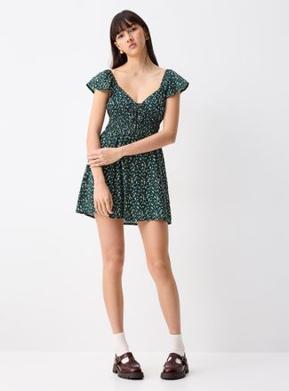 Twik Womens Floral bows short dress