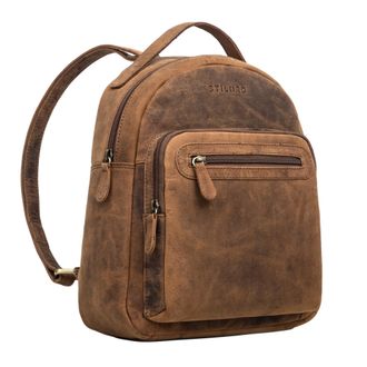 STILORD Kima Small Backpack Women Vintage Leather City Backpack Handbag Mini Daypack Daypack Ladies Backpack Genuine Leather, Colour:torino - brown