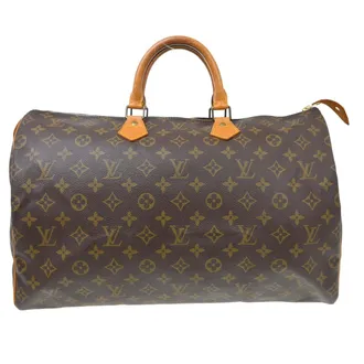 Louis Vuitton Speedy Handbag Monogram Canvas Brown Canvas Handbag (Pre-Owned)