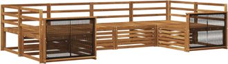 vidaXL Conjunto De Sof&aacute;s De Exterior 6 Uds. Natural Vidaxl