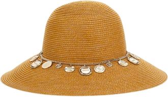Guess Cappello a tesa larga con charm - - Accessories - Donna - Giallo - ONE SIZE