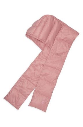 Moncler Quilted Down Hooded Scarf in Bashful Blush at Nordstrom