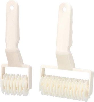 No Brand Cortador De Galletas Con Rodillo - Perfecto Para Cortar Pizza - 2 Piezas - Ideal Para Galletas Y Pasteles - Accesorio De Cocina - Pr&aacute;ctico Para Fiesta
