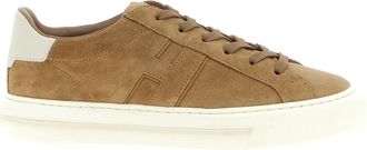 Hogan H691 Su&egrave;de Sneakers - Heren - Sneakers - Beige - 43 1/2 EU - Su&egrave;de - Schoenen