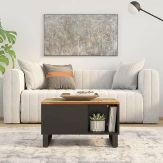 vidaXL Mesa De Centro De Madera Maciza Reciclada 60x50x35 Cm Vidaxl