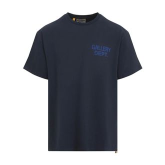 Gallery Dept. Blue Cotton Tee with Logo Print