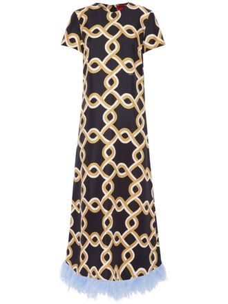 La DoubleJ Swing (with feathers) dress - Black