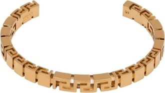 Versace Bracelets, male, Yellow, Size: M Greca Cuff Bracelet