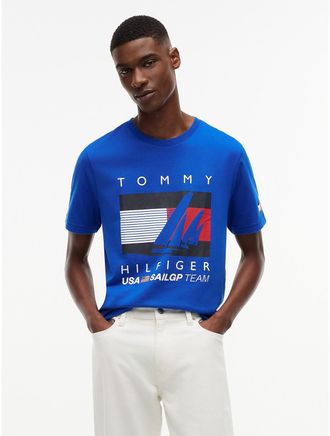 Tommy Hilfiger Mens Tommy x US SailGP Team Graphic T-Shirt - Regal Blue - XS