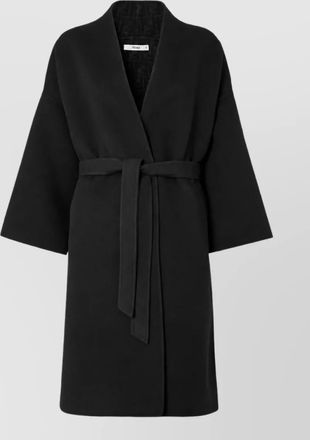 Fendi wool belted midi coat