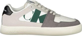 Calvin Klein Mens Monogram Court Sneaker Lowtop Style - White - Size EU 44