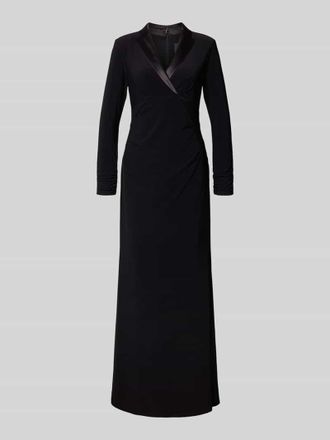 Adrianna Papell Maxikleid mit Reverskragen in Black, Gr&ouml;&szlig;e 40