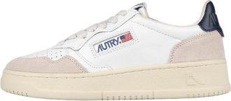 Autry (WMNS) Autry Medalist Low Leather White Suede Blue AULW-LS28