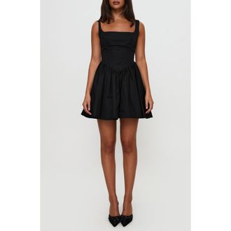 Princess Polly Sleeveless Fit & Flare Minidress in Black at Nordstrom Rack, Size 0