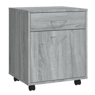 vidaXL Armario Ruedas Madera Contrachapada Gris Sonoma 45x38x54 Cm Vidaxl