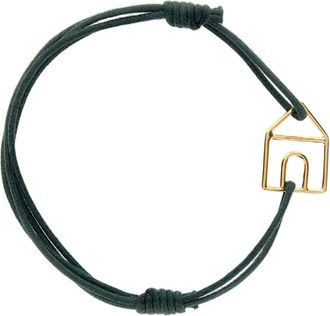 Aliita Green Casita Pura 9K Gold Drawstring Bracelet