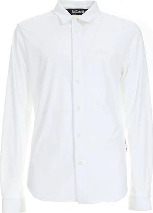 Just Cavalli Shirts - Heren - Casual Overhemden - Wit - M - Overhemden