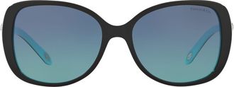 Tiffany & Co. 55mm Gradient Butterfly Sunglasses in Black/Blue Gradient at Nordstrom