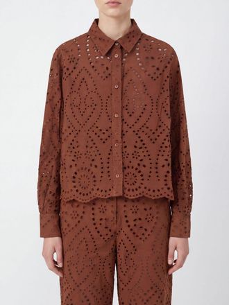 MC2 Saint Barth Camicia a maniche lunghe in pizzo sangallo di cotone