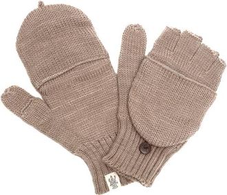 Nirvanna Designs Bryant Fingerless Gloves w/ Flap in Taupe at Nordstrom