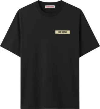 Versace Jeans Couture La Patch T-Shirt - Heren - T-shirts - Zwart - XL - Katoen - Tops