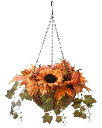 National Tree Company 18 Harvest Hanging Basket with Ivy