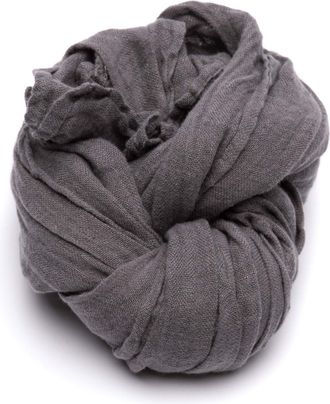 LinenMe 100% Linen Scarf for Women Men Unisex Garza 70 x 200 cm, Summer Shawl Lightweight Soft Breathable Comfortable, Steel Grey