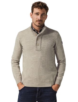 State of Art trui half-zip gem&ecirc;leerd lange mouw