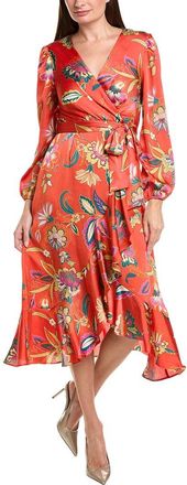 Tahari by ASL Long Sleeve Midi Dress