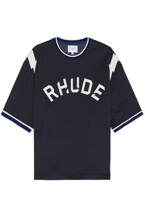 Rhude LIGHTNING RINGER T SHIRT Size: XL, colour: NAVY