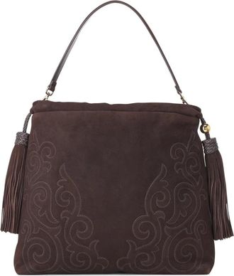Etro Drawstring Bag - Heren - Tassen - Bruin - ONE Size - Leer - Tassen