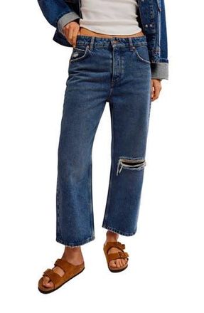 Free People Deep Trance Wide Leg Boyfriend Jeans in Meditation at Nordstrom Rack, Size 28
