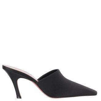 Amina Muaddi Black Pointed-toe Jamie Mules