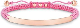 Thomas Sabo Roze/Goud Armband- 925 Zilver- Nylon - Dames - Armbanden - Veelkleurig - ONE Size - Nylon - Accessoires