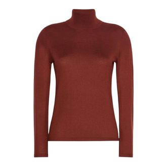 Max Mara Cashmere Turtleneck Sweater - Dames - Coltruien - Bruin - M - Kasjmier - Truien & Vesten