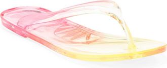 Jeffrey Campbell Beach Day Jelly Flip Flop in Yelllow Fuchsia Gradient at Nordstrom, Size 11