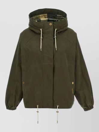 Barbour hawkridge hooded rain jacket drawstring hem