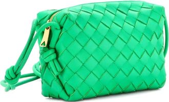 Bottega Veneta Borsa a tracolla Loop mini in nappa con design Intrecciato - Verde