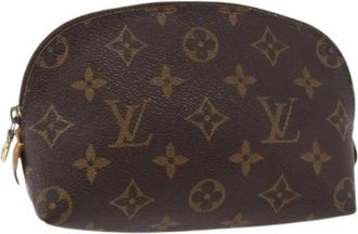 Louis Vuitton Pre-owned Vintage Monogram Pouch - Dames - Vintage Tassen - Bruin - ONE Size - Leer - Vintage