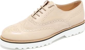 Hogan Klassieke veterschoenen - Dames - Veterschoenen - Beige - 35 1/2 EU - Leer - Schoenen