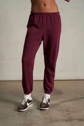 perfectwhitetee Johnny Sweatpant In Dark Burgundy