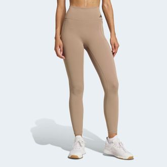 adidas Trainingstights ADIDAS PERFORMANCE OPTIME WORKOUT 7/8 LEGGINGS, Damen, Gr. XXL, N-Gr, chalky braun, Obermaterial: 73% Polyester, 27% Elasthan, 7/8-L&auml;n