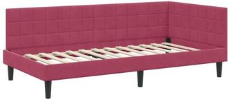 vidaXL Estructura De Cama En Esquina Rojo Vino 90 Cm X 190 Cm Vidaxl